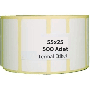 55X25 TERMAL ETİKET 500 ADET 55X25