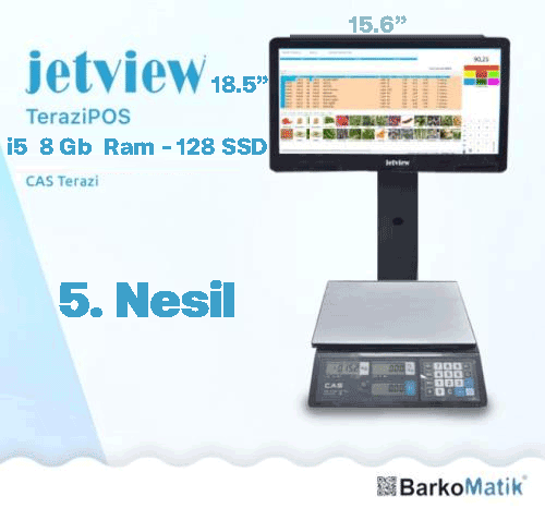 TPC 1006 TERAZİPOS PC 18.5 İ5 – CAS TERAZİ (ÇİFT EKRANLI-5.NESİL)