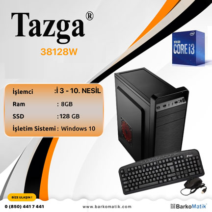 TAZGA DESKTOP I3-10105F/8GB/128GB SSD/2GB VGA/W10 PRO